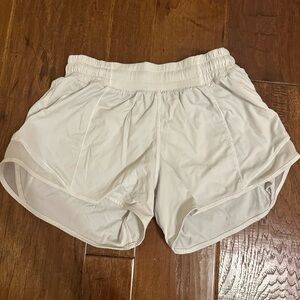 White lululemon size 4 tall shorts (liner has been cut out)
